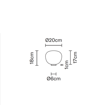 Lumi mochi &Oslash;20 cm tafellamp Fabbian 