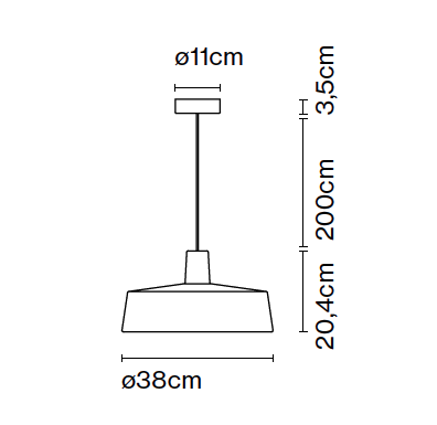 Soho 38 led hanglamp Marset