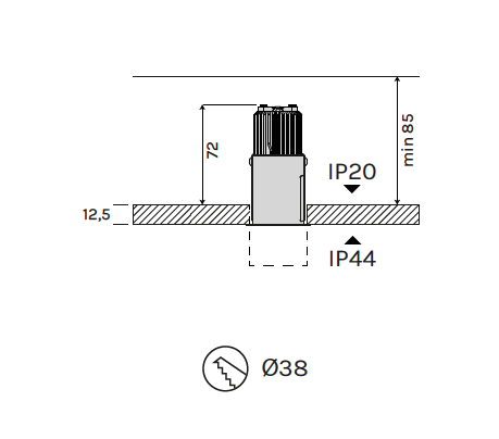 Tiny inbouwspot Olev