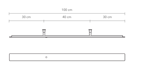 Divar 100 cm wandlamp Anour