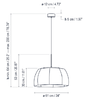 Tanit S/61 hanglamp Bover