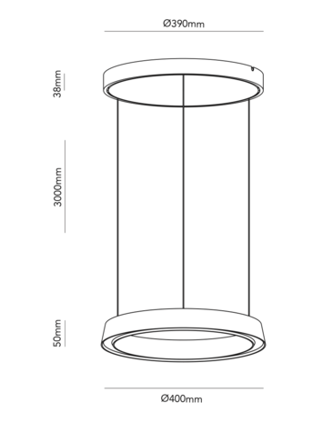 Edge Round Ø 40 cm hanglamp Light Point