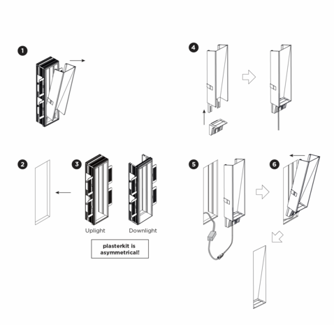 Strange 1.7 trimless recessed wandlamp Wever & Ducre 