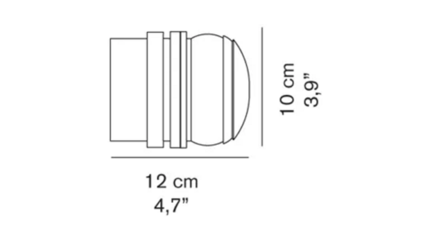 Fresnel 1148 IP44 plafond/wandlamp Oluce 