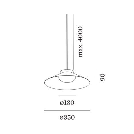 Clea suspended 1.0 hanglamp Wever & Ducre 