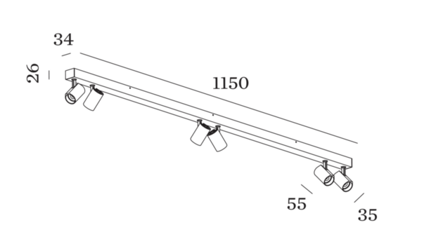 Ceno surface 6.0 led opbouwspot Wever & Ducre 