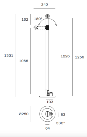 Periscopio 1 vloerlamp Stilnovo