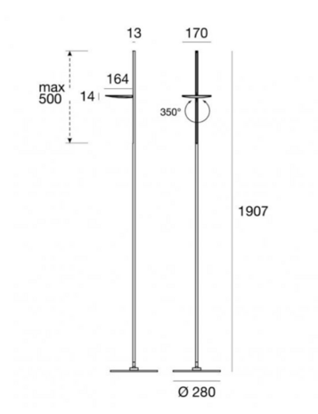 Kimia vloerlamp Stilnovo