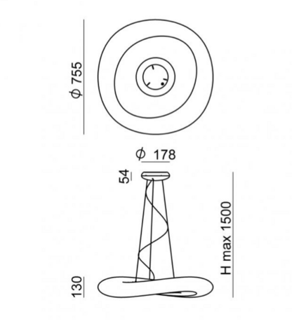 Mr Mango ø76 cm hanglamp Stilnovo