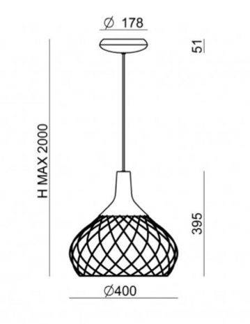 Mongolfier ø40 cm hanglamp Stilnovo