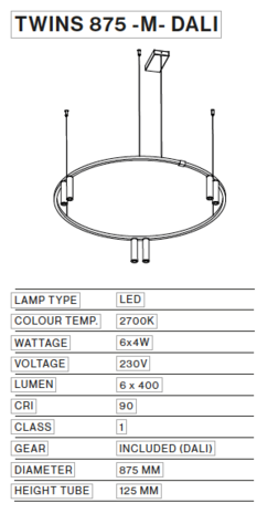 Twins 875-M hanglamp TossB 