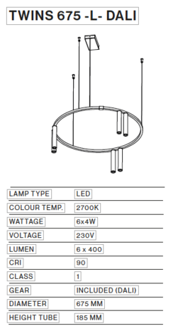 Twins 675-L hanglamp TossB 