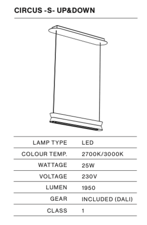 Circus S up & down hanglamp TossB 