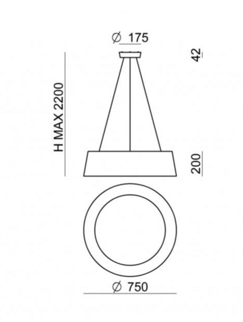 Oxygen Ø 75 cm hanglamp Stilnovo