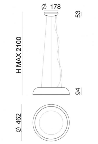 Reflexio ø 46 cm hanglamp Stilnovo