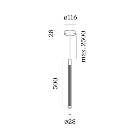 Trace suspended 1.2 led hanglamp Wever & Ducre 