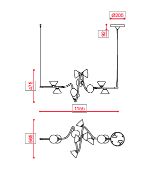 565.23m Linfa hanglamp Tooy