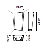 Break Plus 4116 outdoor wandlamp Vibia 