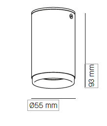 Haul 55 AC CS LED opbouwspot Milan