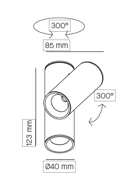 Haul 40 AC C2SP LED opbouwspot Milan