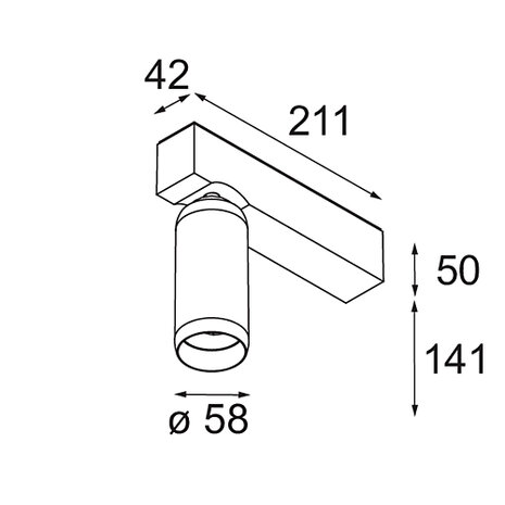 Kogel 1x surface adjustable opbouwspot Modular 