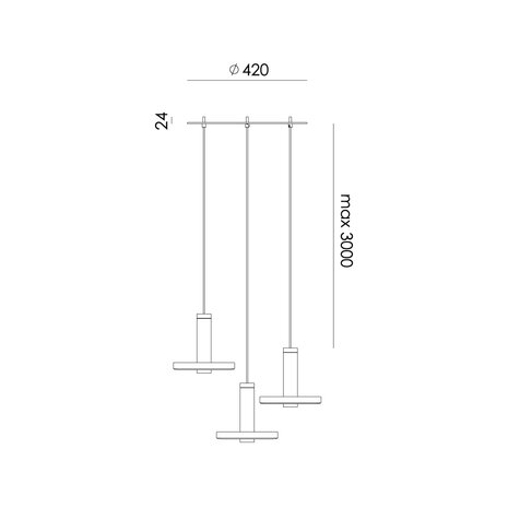 Beads 3 in circle hanglamp Tonone 