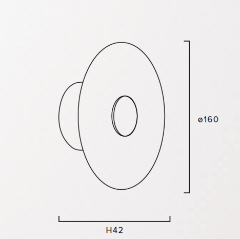 Ombra ∅ 16 cm wandlamp Elys