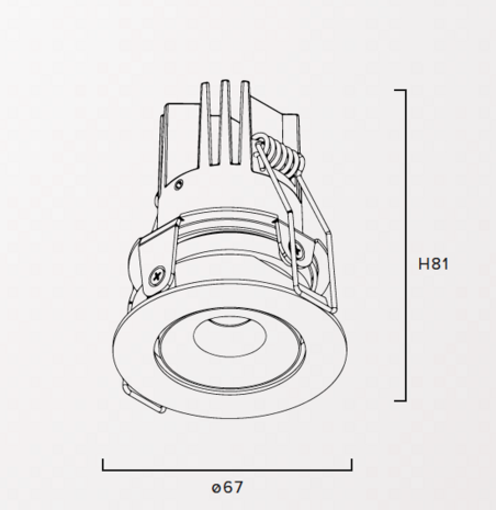 Eterna12 ADJ Curved Recessed inbouwspot Elys