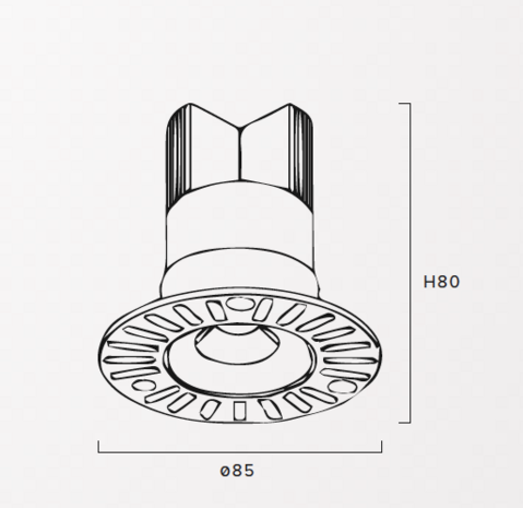 Eterna12 Curved Trimless inbouwspot Elys