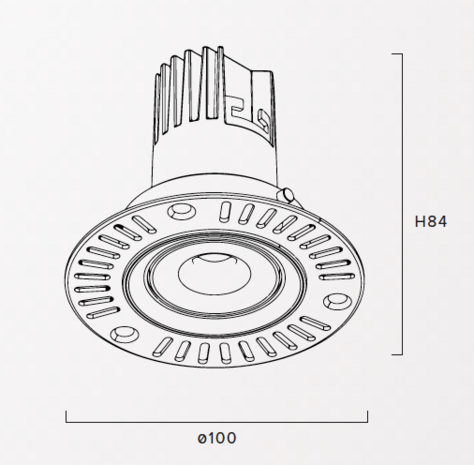 Eterna12 ADJ Curved Trimless inbouwspot Elys