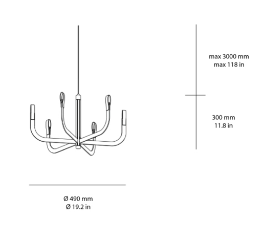 J-us A configuration Black hanglamp Luceplan 