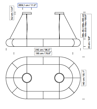 Tekiò Circular P12 hanglamp Santa & Cole 