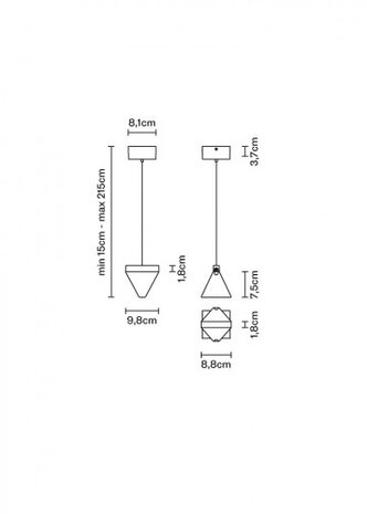 Tripla hanglamp Fabbian