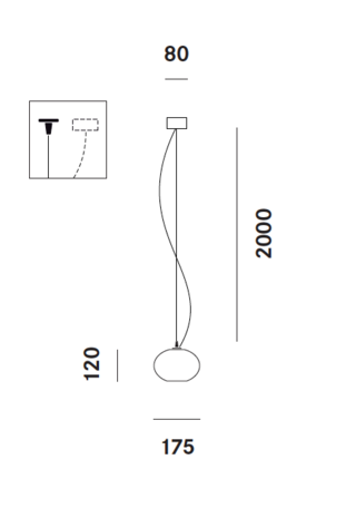 Zero s1 hanglamp Prandina 