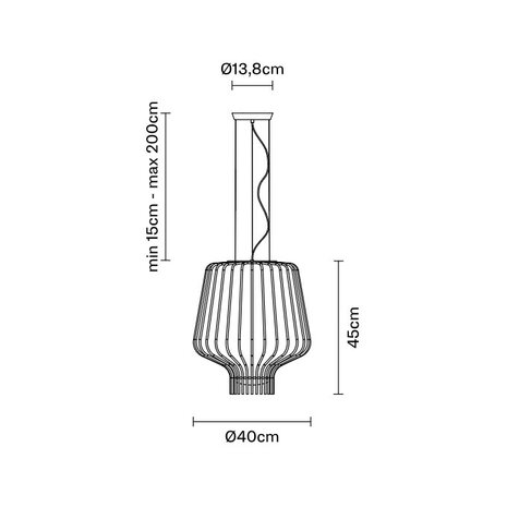 Saya F47 Ø 40 cm hanglamp Fabbian