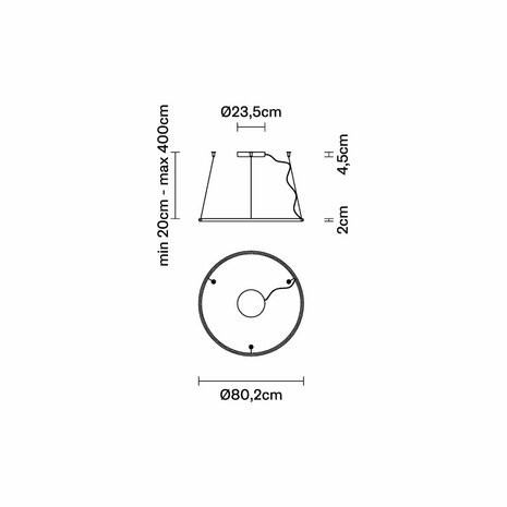 Olympic F45 Ø 80,2 cm hanglamp Fabbian 