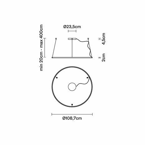 Olympic F45 Ø 108,7 cm hanglamp Fabbian 