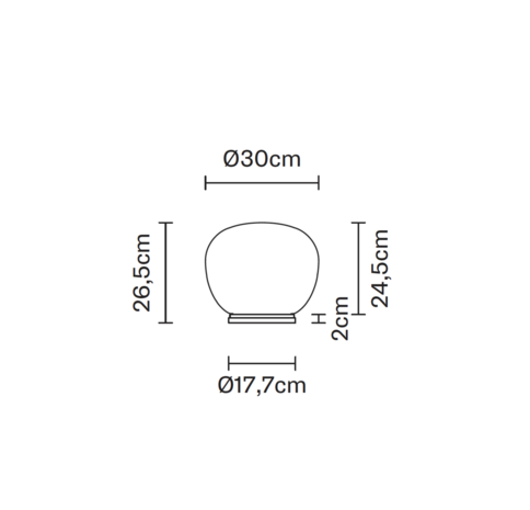 Lumi mochi Ø30 cm tafellamp Fabbian 