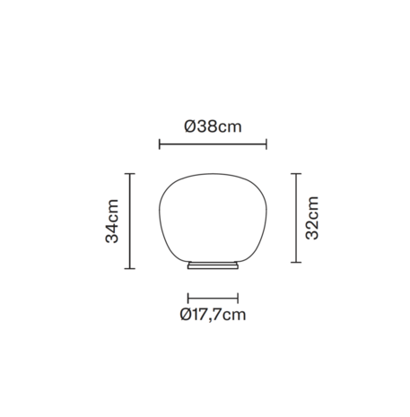 Lumi mochi Ø38 cm tafellamp Fabbian 